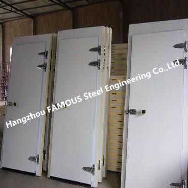 Industrial Fire Resistant Cold Room Sliding Door With Hinged Swing Device for Cold Room