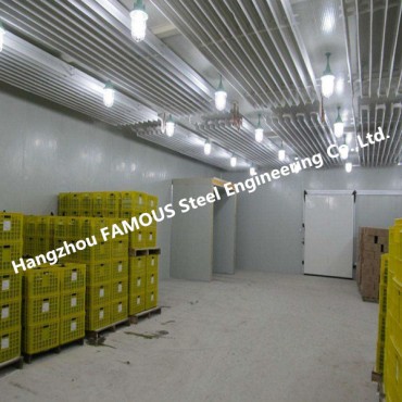 Industrial PU Sandwich Panel Cold Storage Warehouse Construction para sa Meat and Sea Food Storage