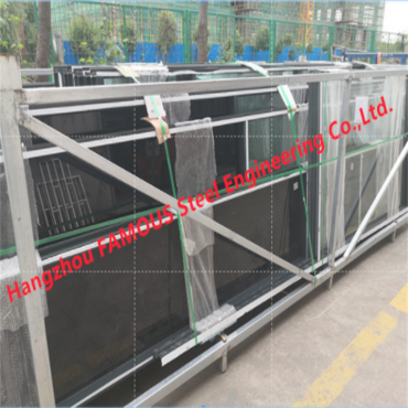 Glass Silencer Louver Storefront Curtain Wall Fireproof PVDF