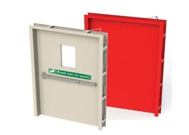 PU Sandwich Core Painted Surface Steel Fireproof Doors Para sa Pagtipig sa Warehouse