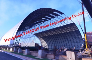 लॉन्ग स्पैन डोम रूफ स्टील बिल्डिंग्स स्पेस फ्रेम स्ट्रक्चर प्रोजेक्ट्स तेजी से इंस्टालेशन