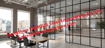 Ƙaƙƙarfan Ciki Aluminum Frame Movable Glass Office Partitions
