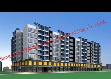 Strukturelt stålrammet multi-etagers stålbygning EPC-entreprenørgeneral og højhusbygning