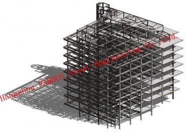 Strukturelt stålrammet multi-etagers stålbygning EPC-entreprenørgeneral og højhusbygning