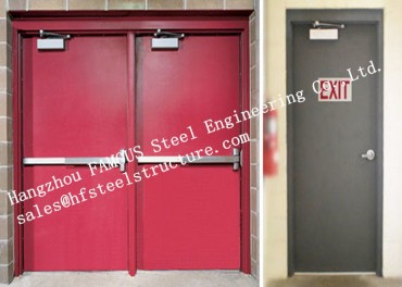 Porta de seguridade contra incendios de aceiro con sistemas de portas de garaxe resistentes ao lume de emerxencia con detector de fume