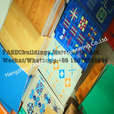 Digital Printing 3D Epoxy Resin Resilient Vinyl Flooring Roll for Home Decoration in House Use