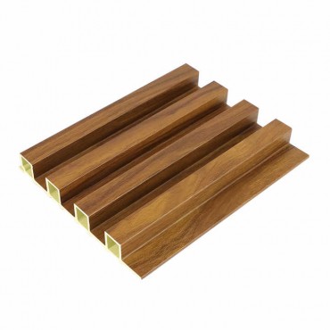 Wooden Grain PVC WPC Fluted Wall Panels For Decor