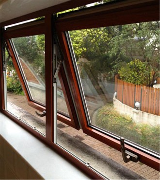 Modernong Home Security Manual na Double Glazed Glass Aluminum Awning Windows